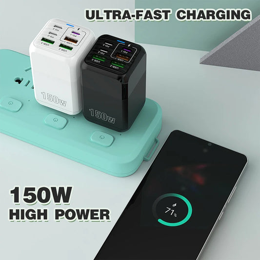 150W USB-C Fast Charger | PD 6A Quick Charge 3.0