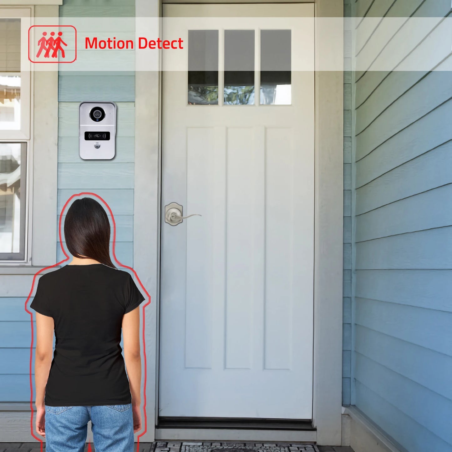 Wireless 1080P Video Doorbell with 7” Touchscreen & Two-Way Intercom