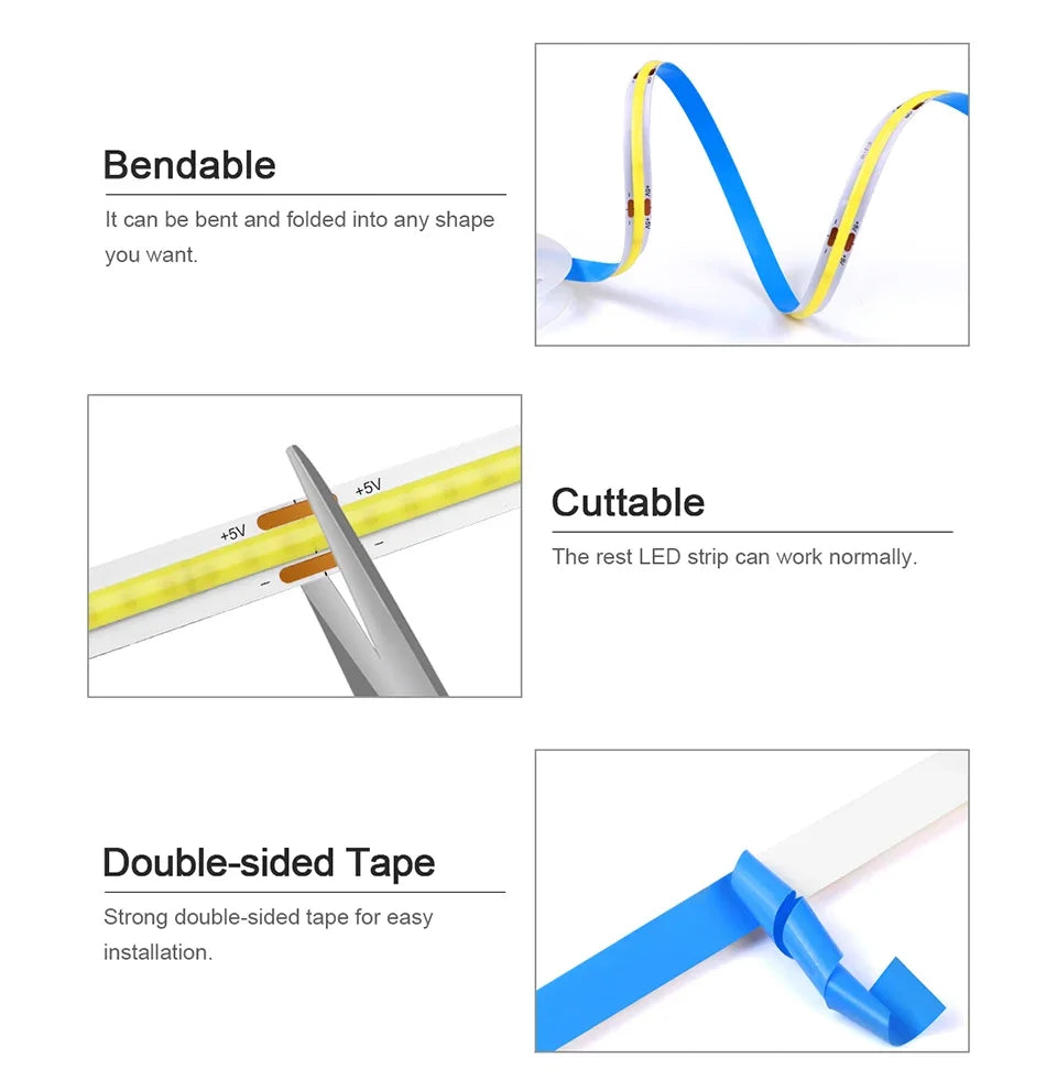 LED Strip Light - Warm White Flexible Dimmable Lights